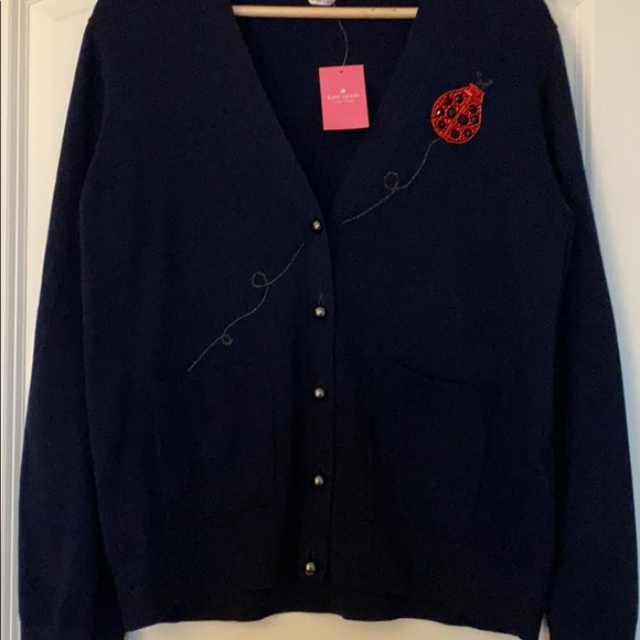 Women Kate Spade Ladybug Cardigan Size 